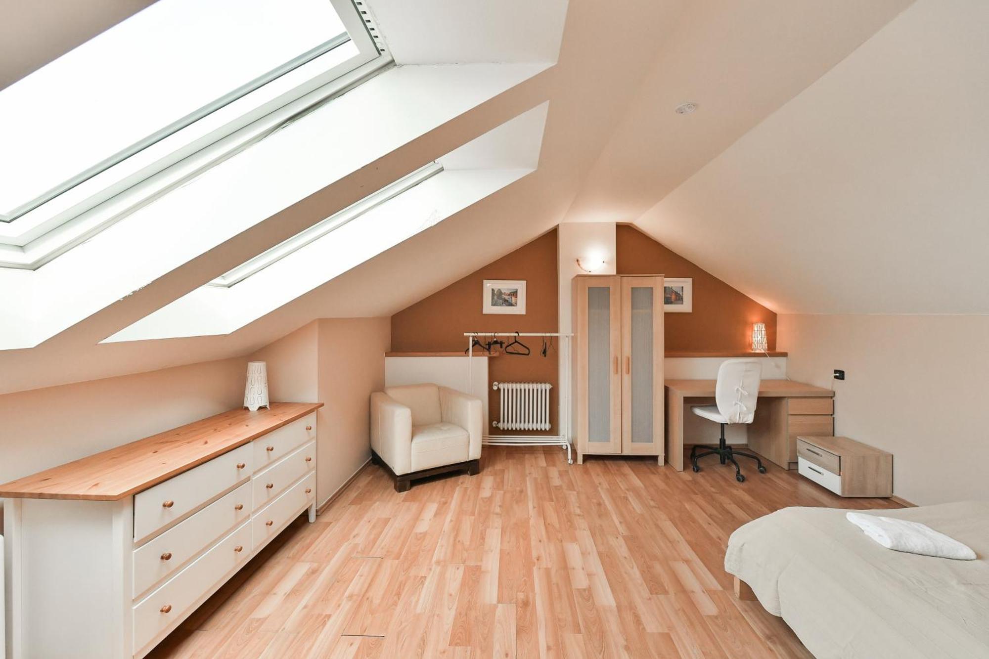 Central 3Bdr Penthouse With Terrace&Ac Prague Exterior photo